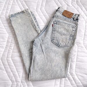 Vintage 80’s Levi's 505 Acid Wash Jeans, 27x29, Made in USA